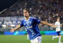 Nico Paz convirtió un golazo en la derrota por 4-3 del Como ante el Inter de Milan, que se encamina a ganar la Serie A