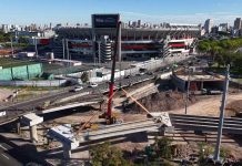 Se derrumbó una obra en construcción cerca de la cancha de River: hay dos obreros heridos