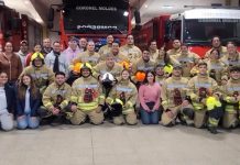 Armaron un falso operativo para realizarle una emotiva despedida a un bombero que se jubilaba