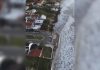 El avance del mar arrasó la playa en Mar del Tuyú y amenaza las casas costeras