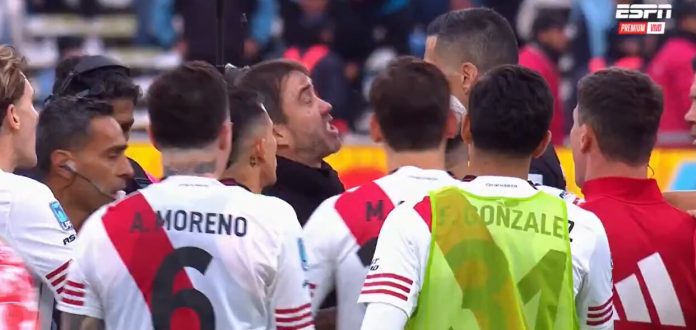La furia de Coudet contra Falcón Pérez luego de la final que River Plate perdió ante Belgrano: su actitud en la entrega de medallas