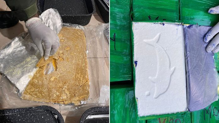 Pasta base en asaderas y cocaína entre mantas: hallaron más de 60 kilos de droga en un micro y detuvieron a una mujer
