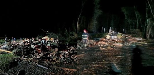 Un tornado azotó a Las Flores, generó destrozos y gran parte de la ciudad quedó a oscuras