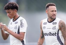 Una zancadilla y una bofetada: la escandalosa pelea de Neymar con el hijo de Robinho en la práctica del Santos