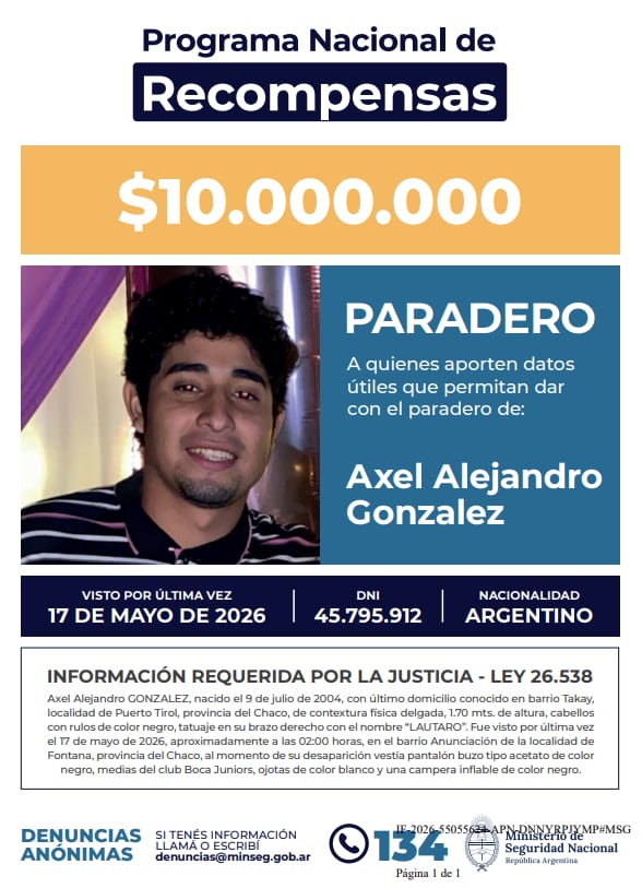 Buscan a un joven de 21 años en Chaco: investigan a la familia de su ex pareja y suman antecedentes penales entre los detenidos