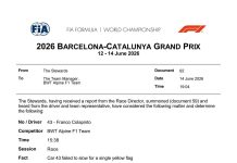 El video que pone en duda la sanción a Franco Colapinto en el GP de Barcelona de Fórmula 1