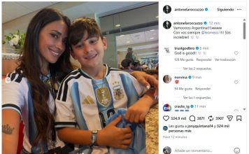 Las fotos que compartió Anto Roccuzzo tras el histórico partido de Messi: la amorosa dedicatoria por sus tres goles ante Argelia