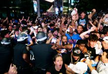 Tras la consagración de los Knicks, sus fanáticos festejaron en todo Nueva York: hubo destrozos y al menos un detenido
