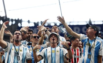 17 fotos del vibrante partido entre Argentina y Egipto por los octavos de final del Mundial