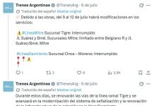 Dos líneas de ferrocarriles interrumpieron sus servicios durante el fin de semana largo: cuáles son y qué tramos se ven afectados
