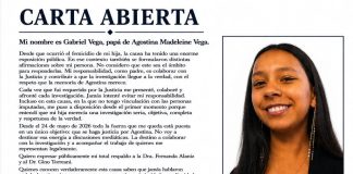 La carta del padre de Agostina Vega a un mes del crimen en Córdoba: “Esto no es un juego, es el femicidio de mi hija”