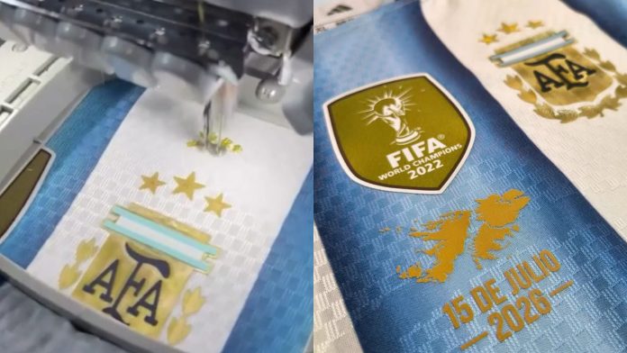 Malvinas en la camiseta: un local de Berazategui estampa gratis la silueta de las islas tras el triunfo ante Inglaterra