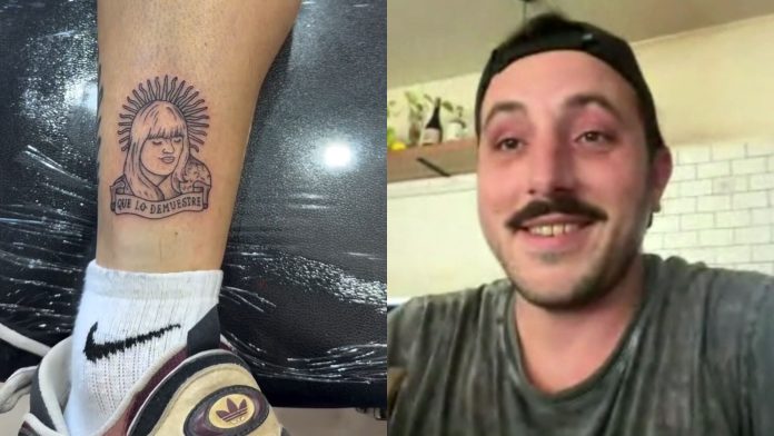 Prometió tatuarse a Morena Rial si Argentina le ganaba a Inglaterra, cumplió y su historia se volvió viral