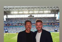 “¡Una verdadera leyenda!”: el reencuentro entre Diego Simeone y David Beckham que recordó un histórico cruce del Mundial 98