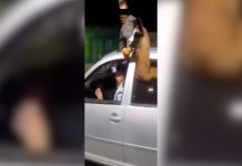 Video: un agente penitenciario de Mendoza salió a festejar con una llama en el auto y fue denunciado por maltrato